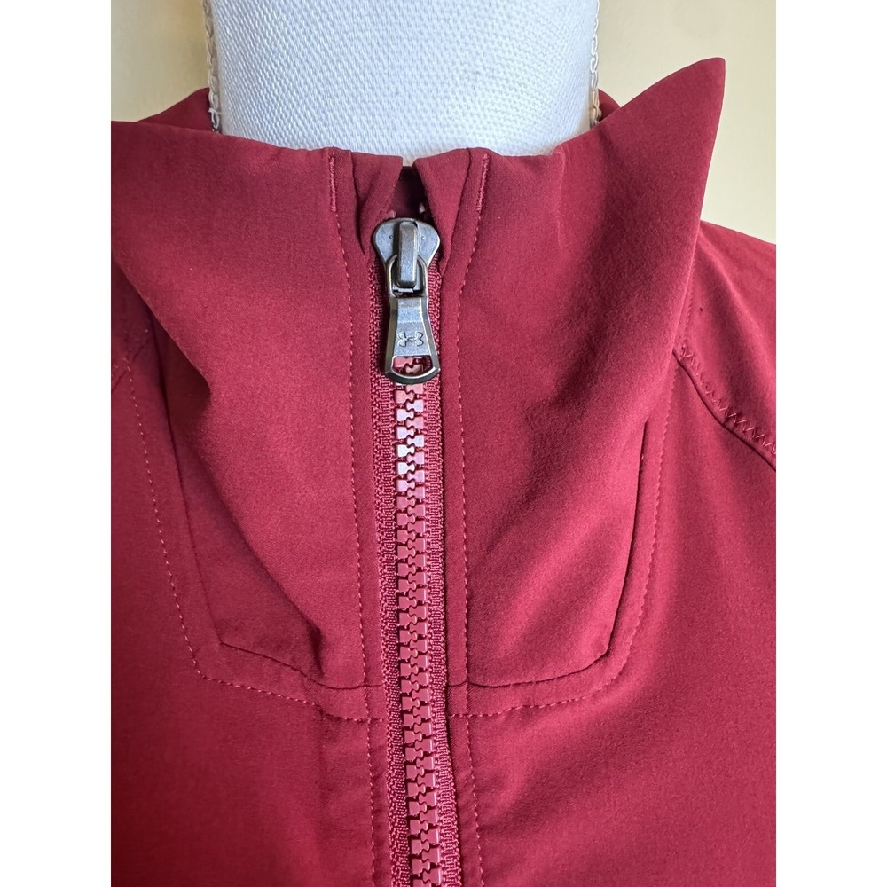 Under Armour Jacket Women's Size XS Golf Full Zip Burgundy Lightweight - Picture 2 of 9
